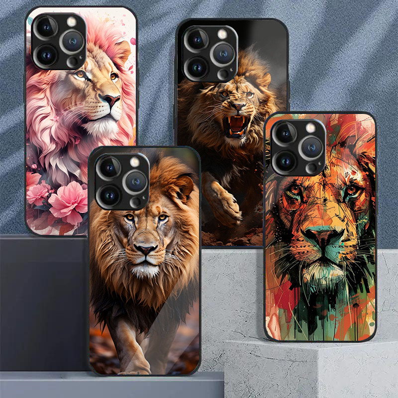 Ốp Điện Thoại Kính Cường Lực Lion 17 Cho IPhone 16 15 14 13 12 11 Pro XS Max Plus Mini X XR 8 7 6s SE2 / 3