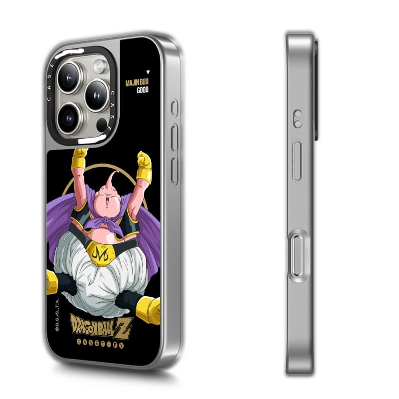 CASECASE X Dragon Ball Z MAJIN BUU Ốp lưng tốt hút từ tính Vỏ iPhone Gương đen & bạc IPhone 16 15 14 13 12 Pro Max Plus Ốp lưng cứng có hộp khắc logo