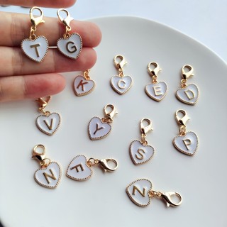 1 Mới 26 Chữ Cái Tiếng Anh Tôm Hùm Khóa Chữ Tình Yêu Móc Khóa Thẻ Thích Hợp Cho Túi Ví Tai Nghe Bộ Chìa Khóa Tự Làm Phụ Kiện Mặt Dây Chuyền
