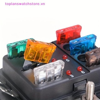 Toplanswatchstore 50 / 100 Chiếc Cầu Chì Ô Tô Bộ Các Loại Hồ Sơ Kích Thước Trung Loại Lưỡi Cầu Chì Xe Ô Tô Tự Động 2-35A Cầu Chì Có Hộp Kẹp VN