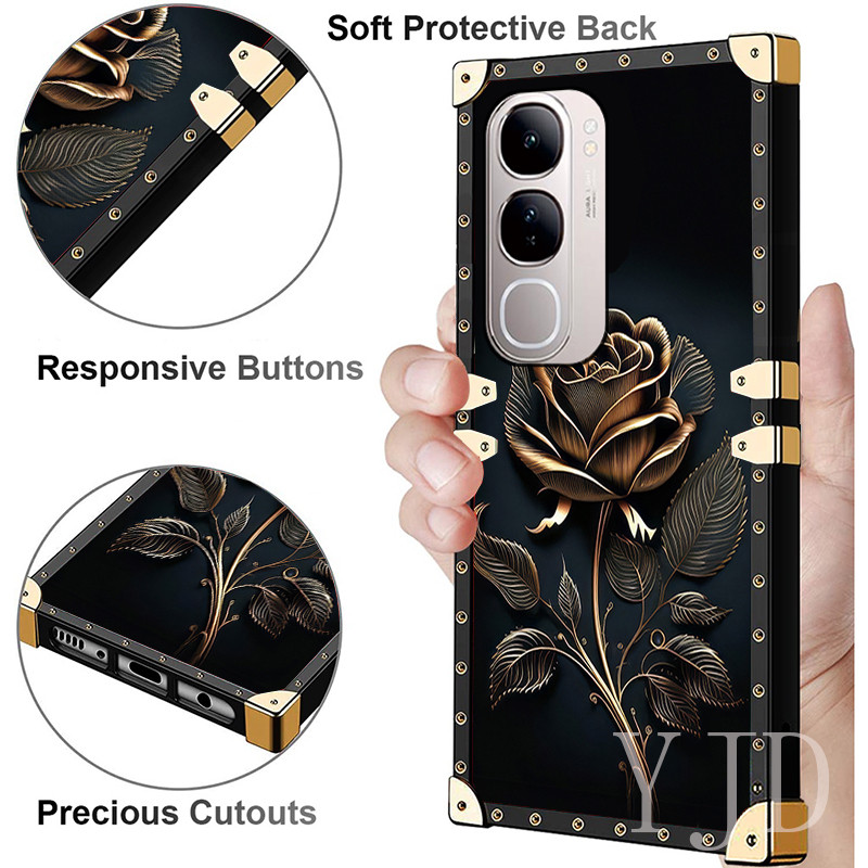 Ốp YJD Cho Vivo V40 Lite Y19S Y29 Y300 Moon Stars Dây Đeo Tay Chống Rơi Vỏ Điện Thoại