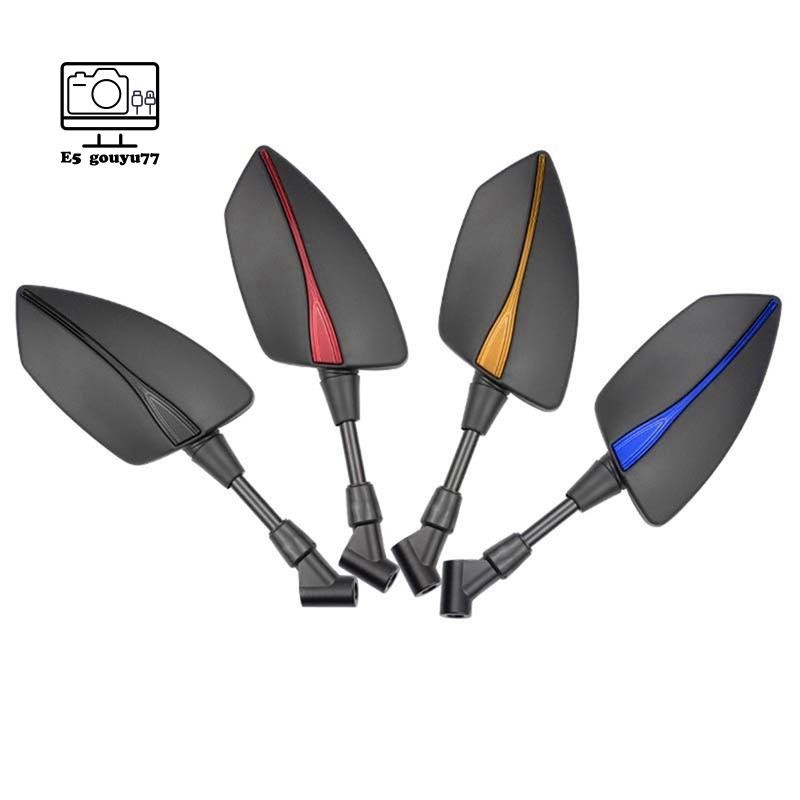 [Gouyu77] Gương chiếu hậu xe máy phổ thông 10mm 8mm Gương chiếu hậu Gương chiếu hậu có 6 vít