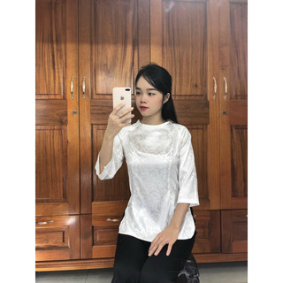 Set Gấm Tết, gấm viền đôi thời trang nữ, bà ba gấm
