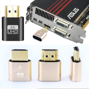 Vga Màn Hình Ảo Adapter 4K HDMI Tương Thích 1.4 DDC EDID Dummy Cắm Không Đầu Ma Màn Hình Giả Lập Thẻ Video Khóa Tấm