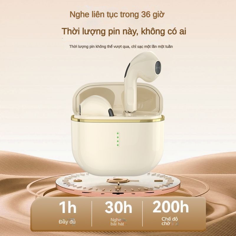 Tai Nghe Bluetooth Không Dây Thật Phong Cách Mới Nam Nữ Thể Thao Âm Thanh Chất Lượng Cao Tuổi Thọ Pin Dài Chính Hãng Earbu