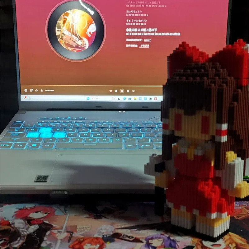 Touhou Project Fujiwara no Mokou Pixel Art Building Blocks – Shrine Maiden Collectible Display Piece – Hình phong cách Pixel – Trang trí theo chủ đề Anime