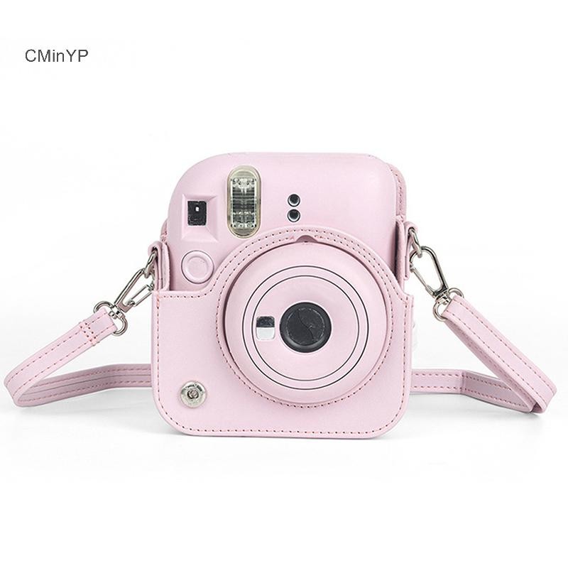 Cyp cho Instax 12 Vỏ máy ảnh Vỏ bảo vệ Túi bẫy có dây đeo vai Glory
