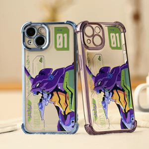 Ốp Điện Thoại Anime Neon Genesis Evangelion Cho Samsung Galaxy A15 A55 A35 A14 A34 A23 A05 A32 A05S A53 A06 A16 A12 A52 A13 A24 A22 A25 A33 Ốp Lưng Mạ Bảo Vệ Camera Silicon