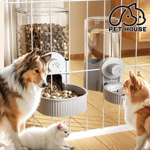 【PET HOUSE】Kiểu TreoBát Ăn Tự ĐộngCho Mèo Loại Có ThểTháo Rời Khay Vệ Sinh Cho Chó Dễ Dàng Vệ Sinh Bền Bỉ Bát Ăn Cho Chó