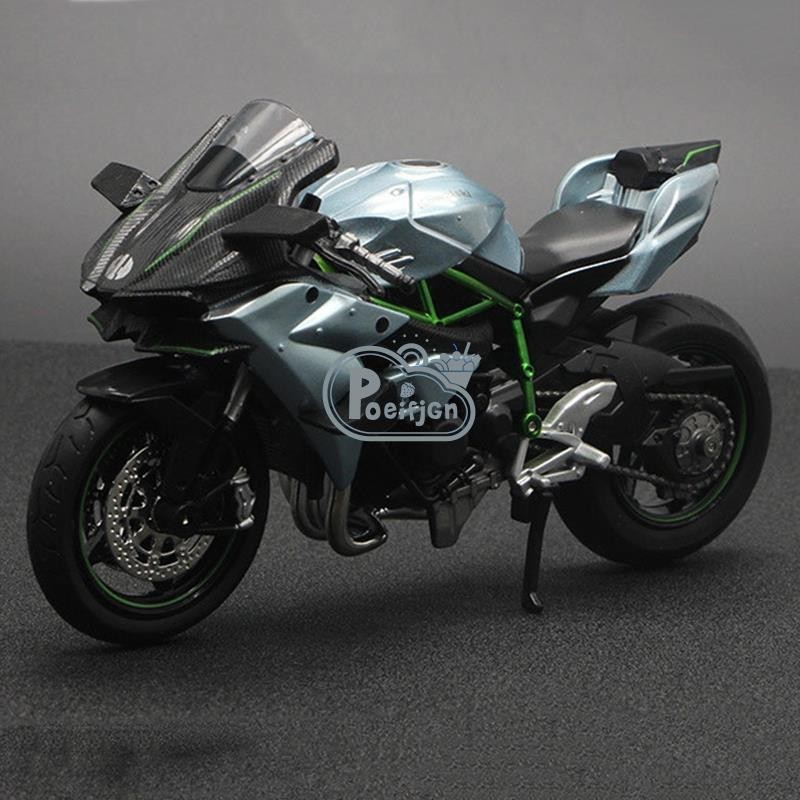 1: 12 H2 R Xe Máy Diecast Hợp Kim Mô Hình Đồ Chơi Đen Ninja H2R Xe Máy Bộ Sưu Tập Có Thể Tháo Rời Màu Đen