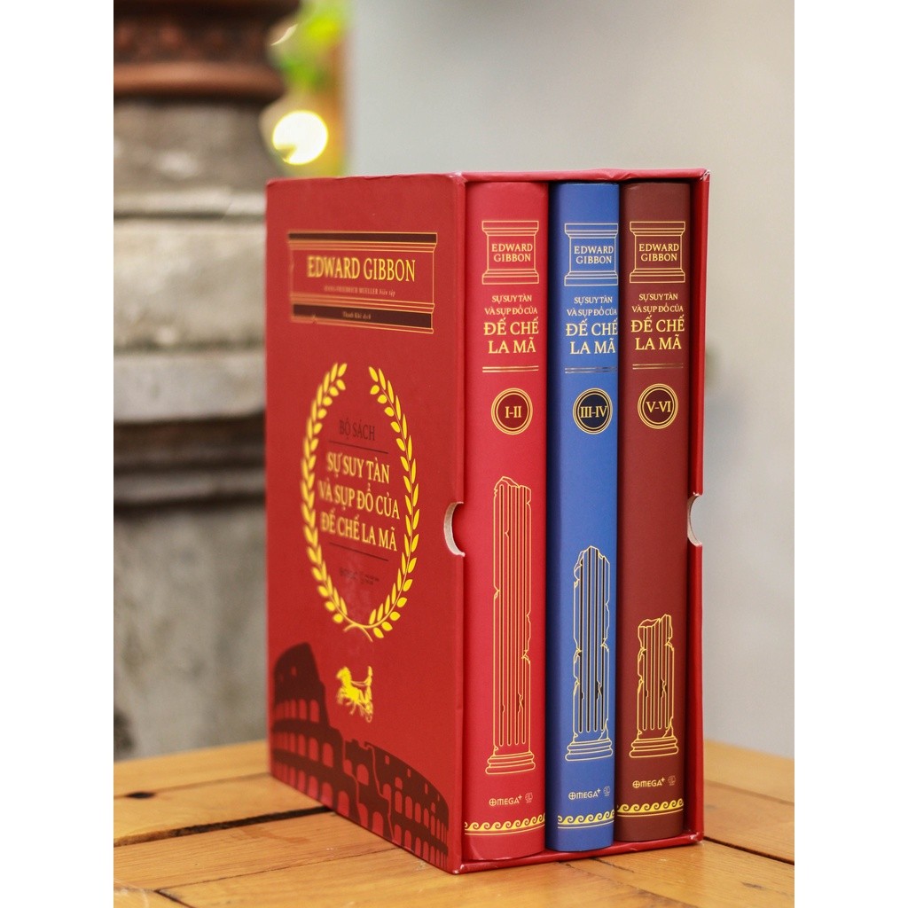 Combo 3 Cuốn Sách (Bìa Cứng) - Sự Suy Tàn Và Sụp Đổ Của Đế Chế La Mã (Tặng Kèm Boxset) - Edward Glaese (Omega Plus)