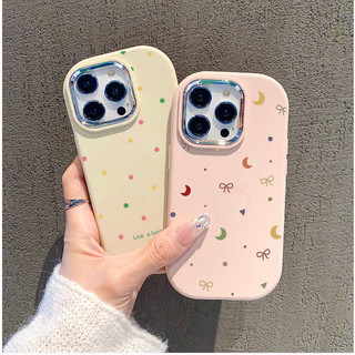 Ốp Lưng Cho Xiaomi Mi 13T 12 11 Lite POCO X3 X5 NFC F5 Pro GT X3PRO Redmi Note 12 5G Nơ Màu Hồng Chấm Bi INS Mạ Ống Kính Kim Loại Cặp Đôi Vỏ Điện Thoại Dễ Thương