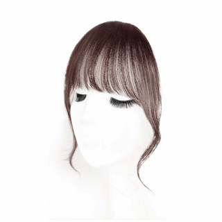 WEETW Tóc Con Người Air Bangs, Tự Nhiên Xoăn Nổ Tóc, Vintage Đen Nâu Áo Nỉ Tóc Vô Hình Mặt Trước Viền Nữ