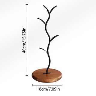 Giá đỡ cốc cà phê JEREMY, Dễ dàng truy cập Móc treo cốc nước chống rỉ sét, Hình dạng cây thực tế Giá đỡ cốc đa chức năng tự do