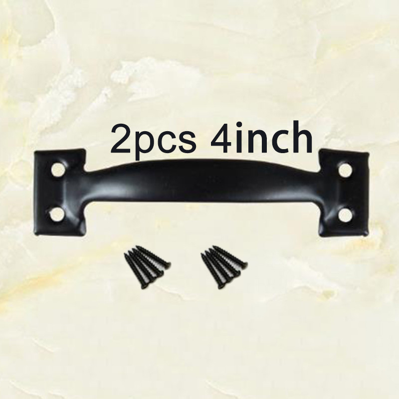 2 Chiếc Tay Nắm Cửa + 8 Chiếc Ốc Vít Barn Tay Nắm Cửa Cổng Tay Cầm Kéo Cho Trượt Cửa Barn Cổng Nhà Để Xe Sheds Đen