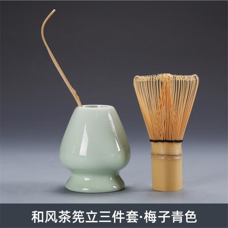 3 Chiếc Matcha Bộ Gốm Sứ Nhật Bản Matcha Trà Xanh Chasen Giá Đỡ Bát Tre Đánh Máy Xay Bàn Chải Dụng Cụ Trà Giá Đỡ Phụ Kiện Trà