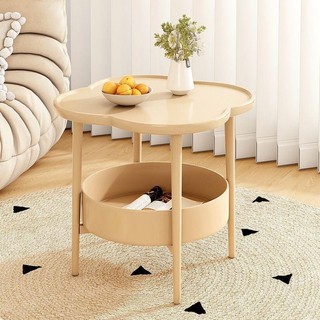 Bàn Trà Mini 2 Tầng Hình Cỏ Bốn Lá Hai Lớp Để Đựng Đồ Thích Hợp Làm Bàn Cạnh Giường Ngủ Bàn kệ phòng khách