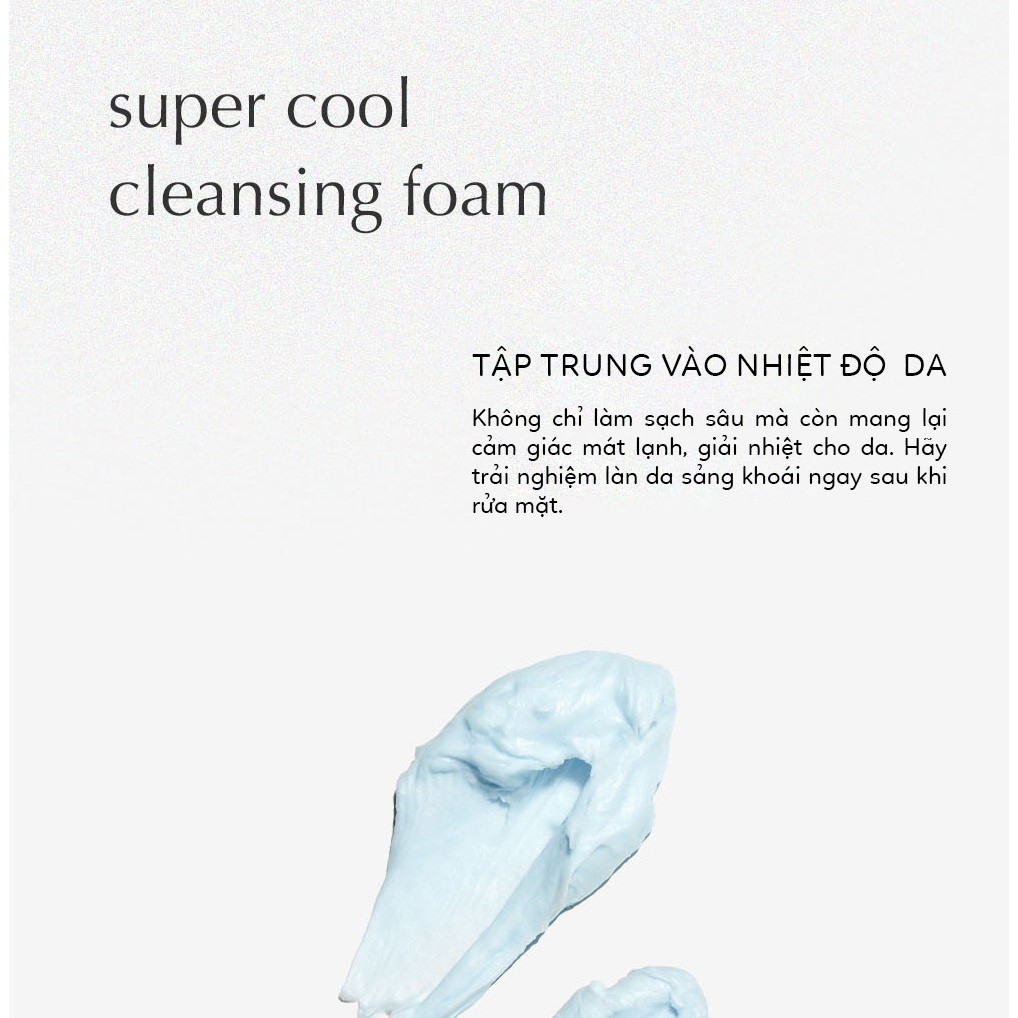 Sữa rửa mặt siêu mát MENTHOLOGY SUPER COOL CLEANSING FOAM 140ml | DAMDAVN