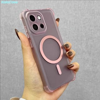 Ốp Từ Tính Cho Honor X9 5G X9A X9B X9C Smart X8 4G X7B X7C V40 Lite Vỏ Điện Thoại Đơn Giản Mờ Dopamine Màu Kẹo Chống Sốc Trong Suốt Vỏ Mềm Ốp Lưng