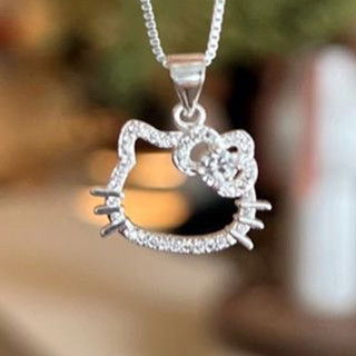 Mặt dây chuyền Vòng cổ dành cho nữ Thời trang Kitty Thiết kế Mặt dây chuyền Vòng cổ cho quà tặng ngày lễ kỷ niệm