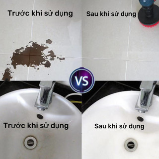 Bộ Bàn Chải Gắn Máy Khoan Cọ Rửa Cầm Tay Đa Năng, Bàn Chải Vệ Sinh Nhà Tắm Sofa, 3 đầu cọ, chà sàn, đánh bóng rửa xe