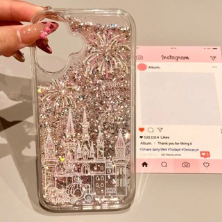 Ốp điện thoại lâu đài cát lún lỏng sang trọng cho iPhone16 15 14 13 12 11 Pro Max bảo vệ camera chống sốc chống rơi mặt sau mềm