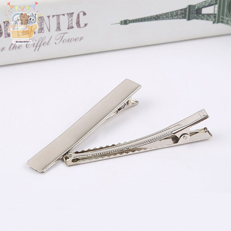 KXH 50 Chiếc Kẹp Tóc Cá Sấu Kim Loại Nơ Răng Barrette Cá Sấu Kẹp DIY Kẹp ELWW