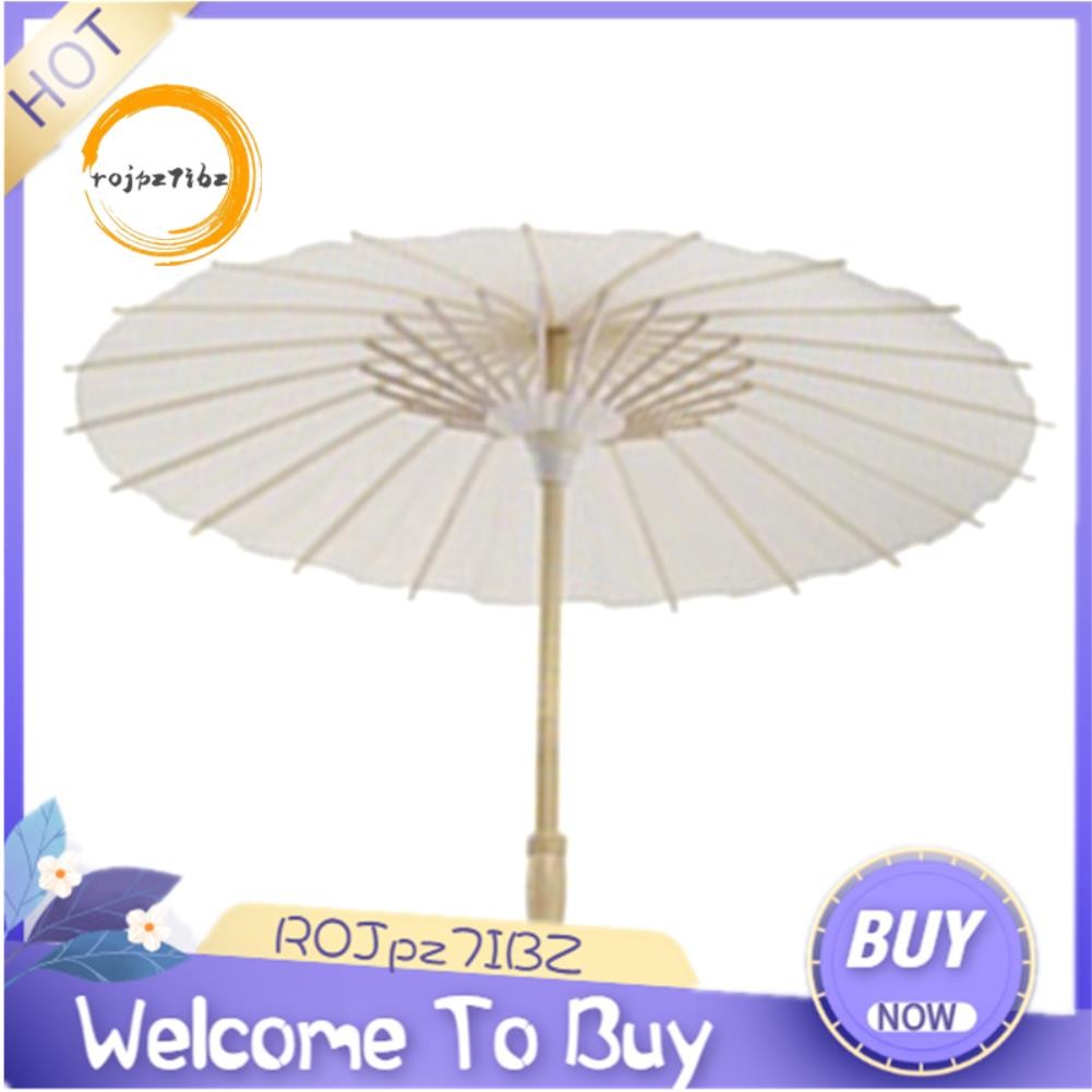 Dù Giấy Đi Biển Dù Trắng DIY Dù Chụp Ảnh Đạo Cụ Cho Bé Tắm Tiệc Cưới 60cm / 23,6Inch
