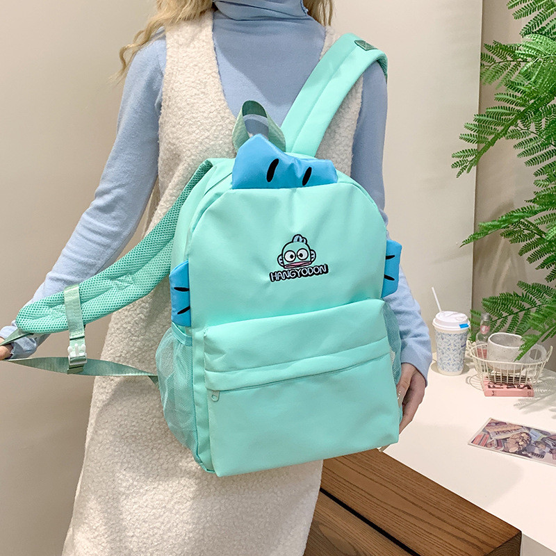 Yu Sanrio Hangyodon Ba Lô Cho Học Sinh Dung Tích Lớn Nhẹ Thời Trang Nữ Hoạt Hình Túi Đi Học
