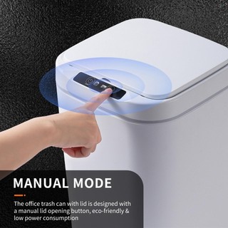 Thùng rác cảm biến hồng ngoại 18L, tự động mở nắp, dùng cho ô tô, nhà bếp, phòng tắm, văn phòng, phòng ngủ