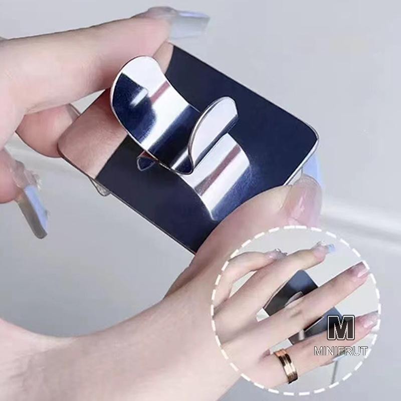 Minifrut] Bảng trộn cọ trang điểm Kem nền bằng thép không gỉ Son môi Phấn mắt Trộn bảng với thìa Dụng cụ trang điểm MỚI