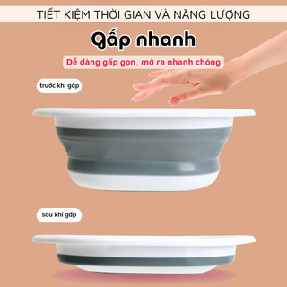 Bộ 3 Thau Xếp Gọn IKEA MAMA, Chất Liệu Silicon Dày, Tiện Lợi, Đa Năng, Tiết Kiệm Không Gian