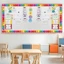 FANIELLAPOWELL Bảng phấn Bản tin viền bảng, Giấy viền DIY 7cm, Giấy sáng tạo Tự dính viền lớp học Trang trí thủ công