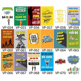 Chỉ 39k Tranh động lực, văn phòng, tranh phòng khách, châm ngôn trang trí phòng học 1000 mẫu