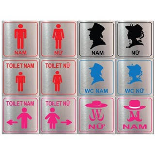 Toilet-WC- Bảng chỉ dẫn - bảng hướng dẫn nhà vệ sinh, Toilet Nam nữ cho nhà hàng, khách sạn, quán ăn, quán nhậu BH-24T