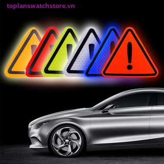 Toplanswatchstore Tam Giác Exclamation Mark Phản Quang Cảnh Báo Nhãn Dán Xe Hơi Lái Xe Ban Đêm An Toàn VN