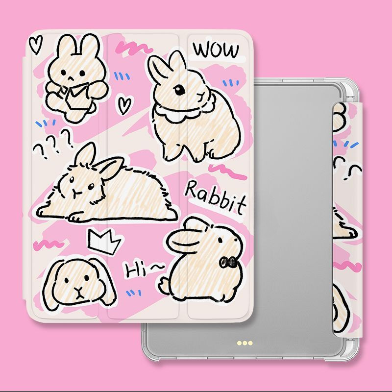 Ốp Bảo Vệ Cho iPad Mini4 / 5 / 6 2025 A16 gen11th pro 12.9 Air1 / 2 Air5 / 6 / 7 Gen7 / 8 / 9th air 11 inch Gen5 / 6 air 13 inch 2024 pro11 Phim Hoạt Hình 10th Vỏ Máy Tính Bảng Trong Suốt Dễ Thương