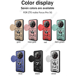 Vỏ Giáp Chống Sốc Cho Nubia Focus 5G NubiaFocus Trượt Mặt Sau Ống Kính Máy Ảnh Bảo Vệ Toàn Diện Vòng Đứng Vỏ Điện Thoại