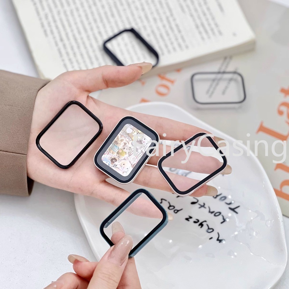Ốp PC + Kính Cường Lực Cho Xiaomi Mi Band 9 Pro Vỏ Bảo Vệ Chống Trầy Xước Cho Xiaomi Band 8Pro 9Pro Full Cover Vỏ Cứng