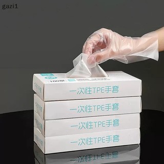 [Gazi1] 100 Chiếc Găng Tay Cao Su Miễn Phí TPE Găng Tay Dùng Một Lần Trong Suốt Axit Chống Trơn Trượt An Toàn Làm Việc Cấp Thực Phẩm Găng Tay Vệ Sinh Gia Đình Boutique