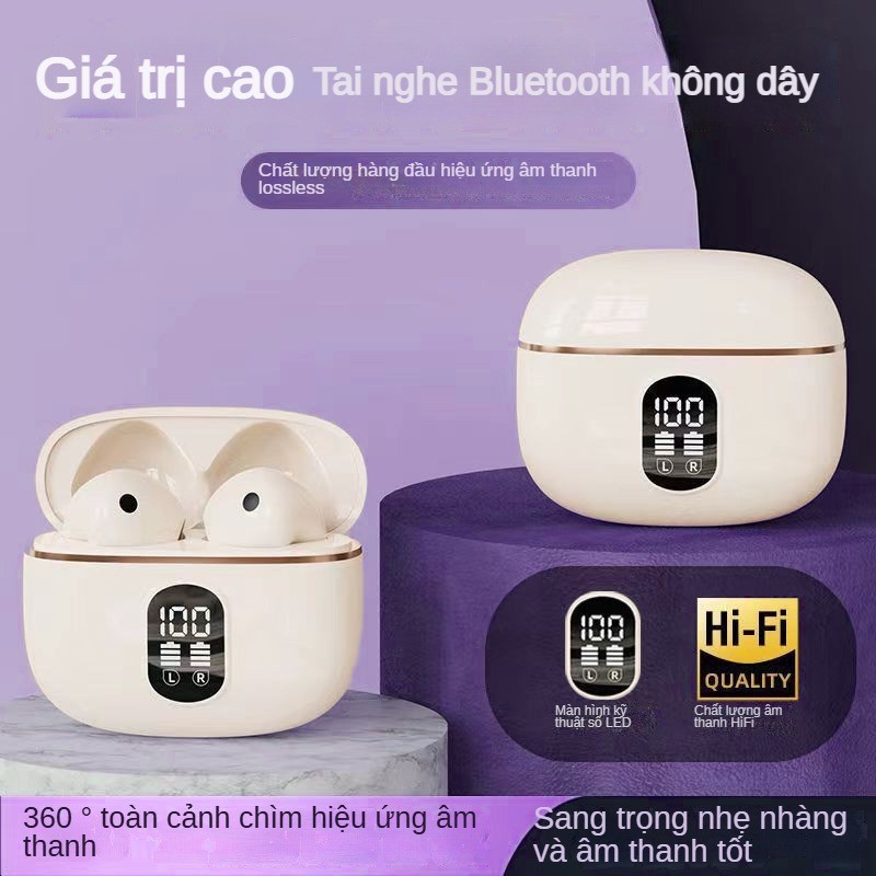 Tai nghe Bluetooth không dây Khử tiếng ồn Loại trong tai Tuổi thọ pin dài Màn hình pin lớn