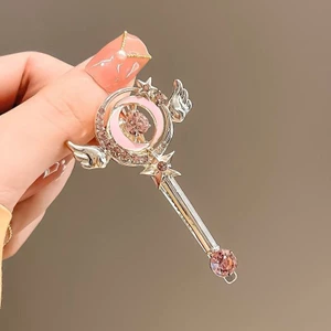 Mauropoli [Sẵn Sàng] Magic Wand Kẹp Tóc Nhật Bản Cô Gái Dễ Thương Trái Tim Phụ Kiện Tóc Bên Kẹp Nổ Kẹp Mỏ Vịt Kẹp Tóc Mũ Đội Đầu Thời Trang