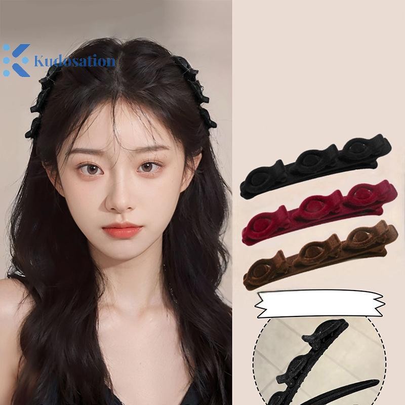 Kudosation Màu Trơn Kẹp Tóc Phong Cách Hàn Quốc Cắt Tóc Nổ Kẹp Trán Đổ Barrettes Phụ Kiện Tóc