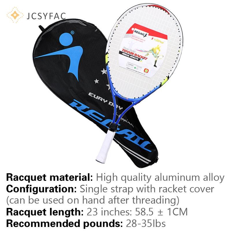 Jcsyfac Vợt Tennis Đặc Biệt Cho Thanh Thiếu Niên 23 Inch Hợp Kim Nhôm Vợt Tennis Dây Nylon Mạnh Cho Trẻ Em Tập Luyện Mới