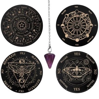 Bảng Bói Toán Dowsing KHÔNG GỈ, Đồ Dùng Phù Thủy Altar Bảng Con lắc Ngôi Sao Siêu Vật Lý, Đĩa Quyết Định Phép Thuật Bảng Tin Thiền