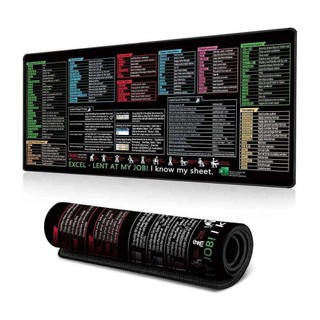Excel Shortcuts Cheat Sheet Mouse Pad Giant Desk Mat 600x300mm Mouse Pad