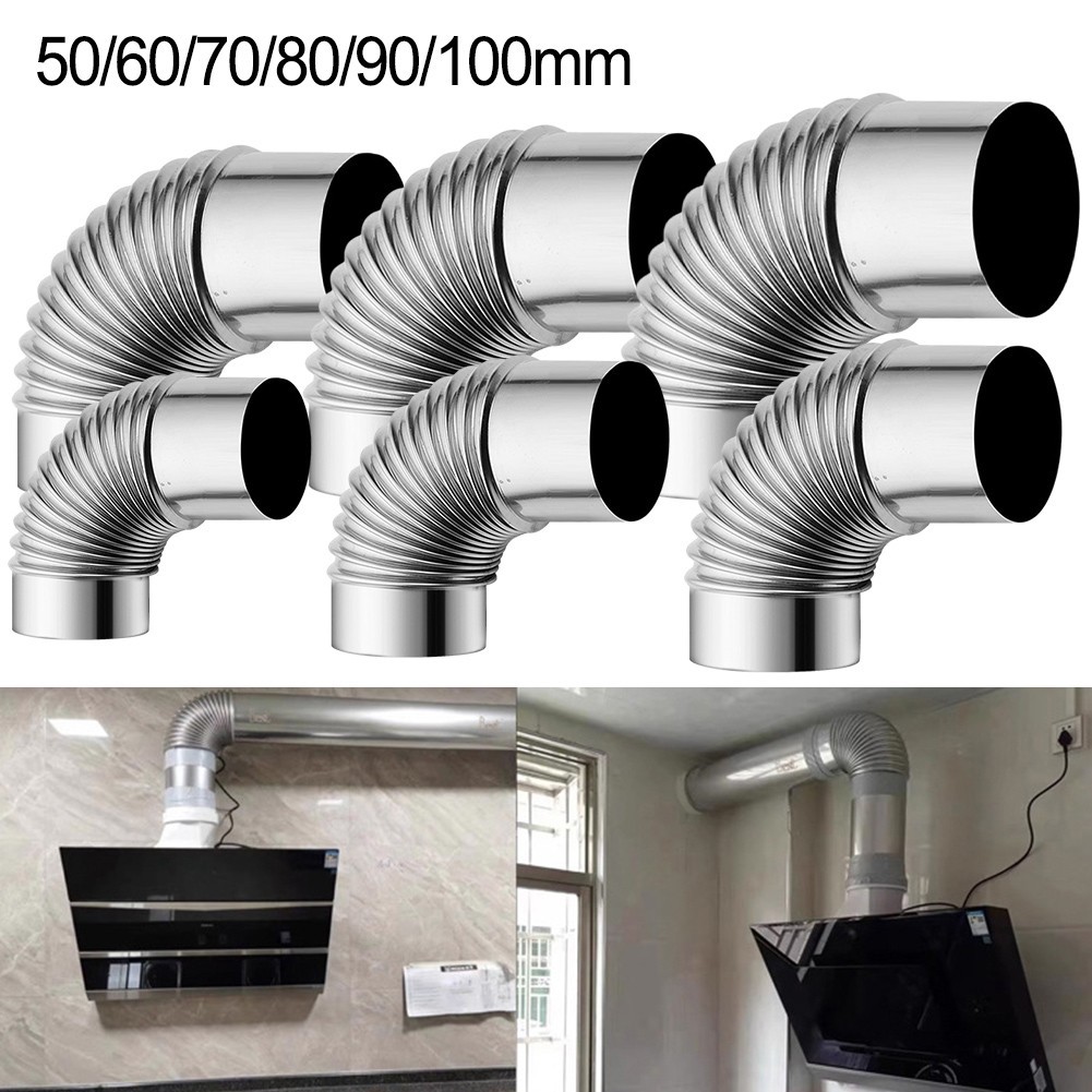 [Cosyh] Bếp Ống Flue Thép Ống Khuỷu Tay Mũ Mưa Ống Lót Chimney Flue Cho Bếp