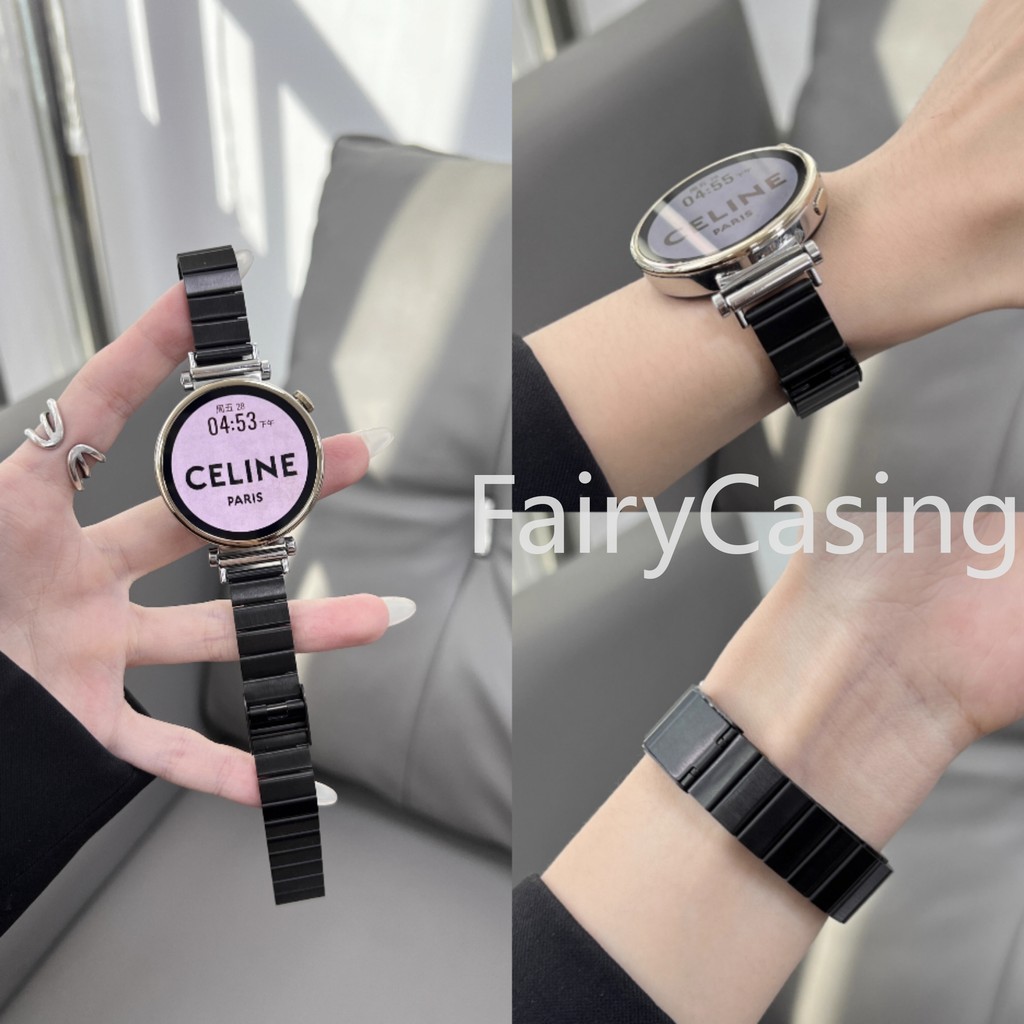 Dây đeo bằng thép không gỉ 20mm 22mm 18mm cho Samsung Galaxy Watch 7 FE 6 3 4 5 Pro 40mm 44mm Dây đeo kim loại kiểu phần tre