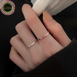 Safenh Thời Trang Đơn Giản Nhẫn Ngón Tay Dây Xích Vòng Tròn Có Thể Điều Chỉnh Dành Cho Nữ Cô Gái Dự Tiệc Trang Sức Quà Tặng Phụ Kiện Trang Sức VN