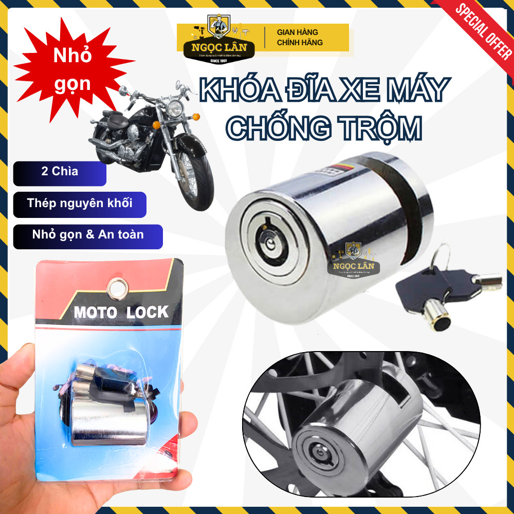 Khóa thắng đĩa xe máy, khóa chống trộm xe máy, khóa càng xe máy